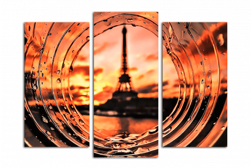 Модульная картина Дождливый Париж